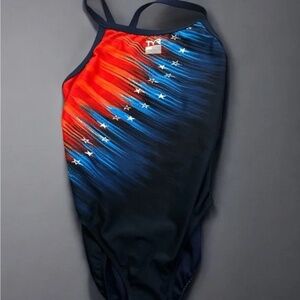 TYR Colorful Swimsuit with Star Design Womens Large (38)